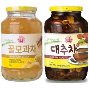 대량구매 단체주문 오뚜기 꿀모과차 1kg+오뚜기 대추차 1kg 선물용 회사 사무실 행사