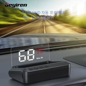 자동차속도계 GEYIREN C100 OBD2 HUD 헤드 업 디스플레이 자동차 속도계 연료 소비 EOBD 프로젝터 온보드