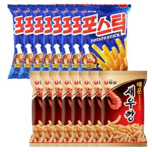 농심 포스틱 84g x 8봉 + 매운 새우깡 8봉