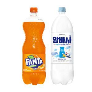 [코카콜라] 환타 오렌지 1.5L 6입 + 암바사 1.5L 6입