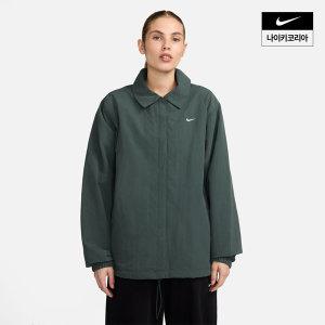 [매장정품] 나이키 NIKE NSW 에센셜 여성 오버사이즈 UV 우븐 코치 재킷 FV7561-338