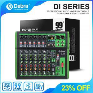 디지털 오디오 음향 믹서기 DJ 믹서 Debra Pro 8 채널 99 DSP 효과 USB MP3 입력 믹싱 콘솔 컨트롤러 가라