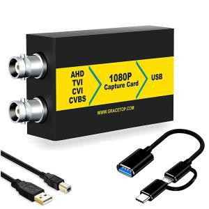 루프아웃이 있는 AHD 캡처 카드 4-in-1 AHD/TVI/CVI/CVBS/AV/RCA to USB 3.0 비디오 윈도우 리눅스 OS용 스