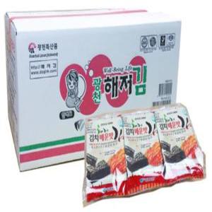 광천해저김 김치 매운맛김 3단 도시락김 4g3봉 24개입 총 72봉 1box/픽바이픽컴퍼니