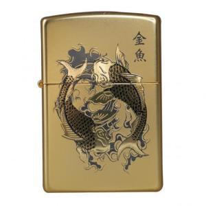 [신명글로빅스]ZIPPO 지포 라이터 기념일 신년 새해 선물 250-18 GOLD FISH GD(R) ZPH