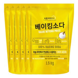 바른세제연구소 베이킹소다 1.5kg X 5개