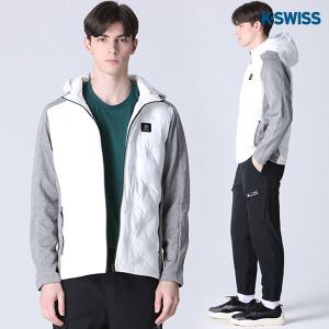 [케이스위스(K-SWISS)] 하이브리드 원형패턴 트레이닝 패딩 자켓