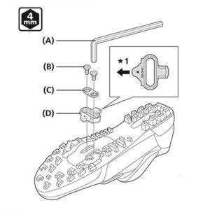 호환 MTB 자전거 페달 클리트 SH56 SH51 싱글 릴리스 산악 SPD 부품 M520 M515 M505 M540