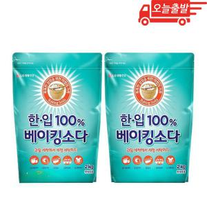 오늘출발 한입 마법의 가루 100퍼센트 베이킹소다 다목적 2KG 2개