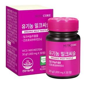 [뉴트리코어] 유기농 밀크씨슬 30 g(1000 mg x 30정)