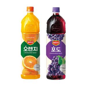 [한번에먹자] 델몬트 오렌지 1.5L 2페트 + 델몬트 포도 1.5L 2페트 / 총 4페트_MC