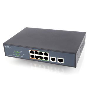 넥스트 NEXT-POE310F-2TP 8포트 10/100M POE +기가 업링크 2포트 POE 스위칭허브/VLAN/CCTV모드 지원