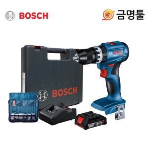 보쉬 GSB18V-45 충전햄머드릴 18V 2.0AH 1팩 06019K33B2 악세사리 100pcs 포함 무선 함마드릴