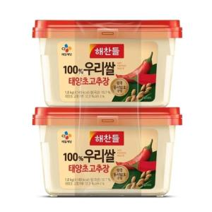 해찬들 우리쌀로 만든 태양초 골드 고추장 1.8kg 2개