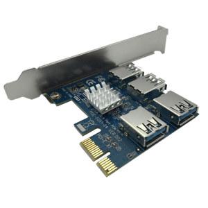 Pcie Pci-E Pci 익스프레스 라이저 카드, 비트코인 채굴용 Btc 장치용, USB 3.0 슬롯 멀티플라이어 허브 어댑터, 1X-16X 1-4, 인기