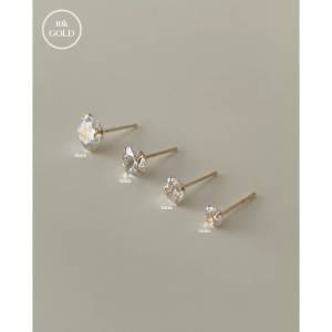 10k gold Diamond earrings E 132 silver 925 이어링