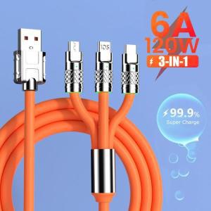 USB C타입 고속 충전 케이블 C 데이터 화웨이 삼성 호환 1.2 2M 3in1 6A 120W