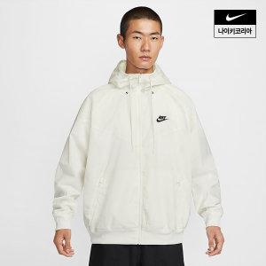 [매장정품] 나이키 NIKE 스포츠웨어 헤리티지 에센셜 바람막이 윈드러너 남성용 후디드 자켓 DA0002-135