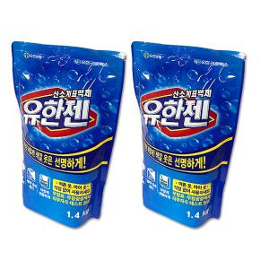 유한젠 분말형 산소계 섬유 표백제 1.4kg x 2개