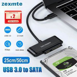 외장 하드 케이블 연결선 잭 선 Zexmte USB-SATA 어댑터 USB 30 20-Sata 3 2 변환기 25 HDD SSD 디스크 드