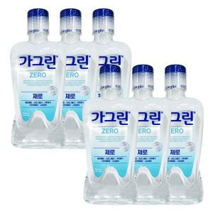 가그린 제로 750ml 6개 대용량 가글 구강청결제