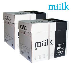 밀크PT A4 복사용지(A4용지) 90g 2500매 2BOX