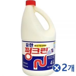 ADlO4 배수구청소 펑크린 4Lx2개 씽크대배수구 주방청소 배관막힘청소 배관세척제 배관청