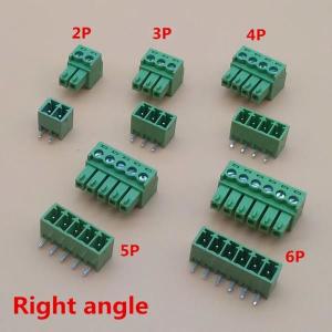 직각 터미널 플러그 타입 3.81 피치 커넥터  PCB 나사 블록  10 세트  3.81   2핀  3 4 5 6 7/8 핀