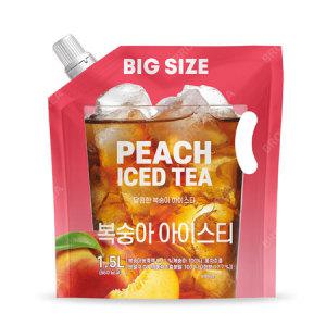 스위츠 복숭아 아이스티 1.5L X 1개 /대용량 파우치 액상 에이드