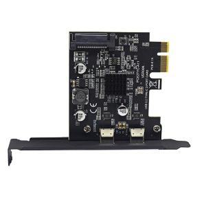 데스크탑 PC용 TYPE-C PCIE 카드 익스프레스 3.0 X1-듀얼 USB-C 확장 SATA 파워 USB3.2 Gen2 10Gbps ASM314