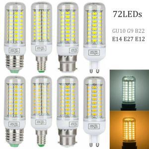 E14 E27 LED 옥수수 전구, 5730 SMD GU10 G9 B22 총검 칩, AC 스포트라이트 촛불 램프, 60W 할로겐 교체,