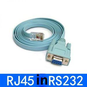 콘솔케이블 Cisco 콘솔 케이블 RJ45 Cat5 이더넷-Rs232 DB9 COM 포트 직렬 암 라우터 네트워크 어댑터 블루