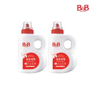 비앤비 유아 세탁 섬유세제 베이비파우더 1500ml 용기형 2개입