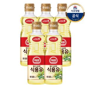 해표 콩기름 900ml x5개 (+프리미엄참치액550ml 증정)