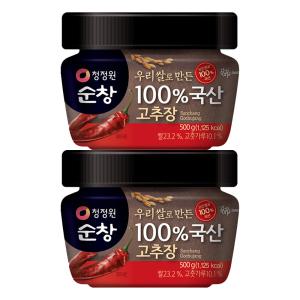 청정원 순창 태양초 100% 국산고추장, 500g,  2개