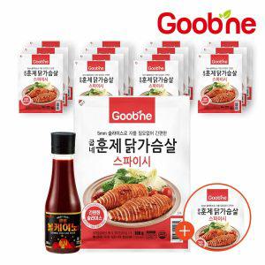 [신세계몰]굽네 스파이시 훈제 슬라이스 100g*15+1팩 + 볼케이노 소스 290g*1병 FD28