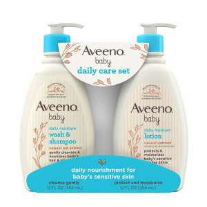 Aveeno Baby 아비노 베이비 데일리 모이스쳐 워시 샴푸 로션 세트 354ml 2팩