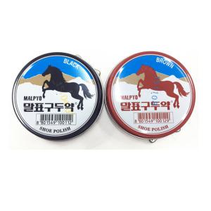 말표 구두약 고체 구두왁스 광택제 40g 브라운 블랙