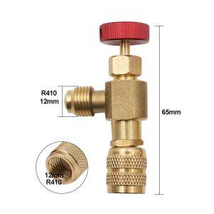 YOUZI R410 R22 에어컨 불소 추가 안전 밸브 동결 방지 누수 냉매 충전 1개
