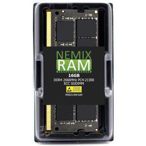 NEMIX 메모리 RAM 16GB(1X16GB) DDR4 2666MHZ PC4-21300 2Rx8 1.2V 260핀 ECC 버퍼링되지 않은 SODIMM 워크