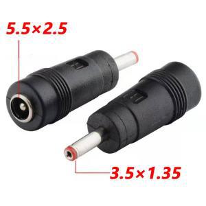 COMPSON 1pcs DC 5.5x2.5 MM 암 잭 플러그 어댑터 커넥터-3.5 × 1.35 수 팁 전원 ~