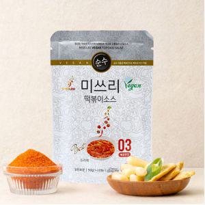 떡볶이 떡볶이매콤한맛 미쓰리 비건 가공 소스 농수축산물 50gx6