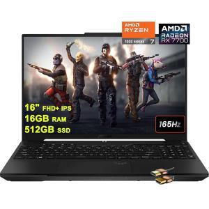 ASUS TUF 게이밍 A16 노트북 16인치 FHD+ 165Hz 7ms 100% sRGB AMD 옥타 코어 라이젠 7 7735HS 16GB RAM 51