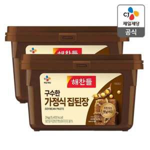 [CJ제일제당][본사배송] 해찬들 구수한 가정식집된장 3kg X 2개