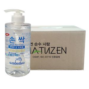 대일 손싹 퍼펙트 겔타입 손소독제 에탄올 62% 펌프형 500ml x 20개(1BOX) 살균 소독 학교 병원 업체 업소