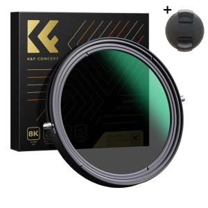 KnF 67mm NANO-X 가변 ND2-32 + CPL 2in1 필터 _ X 크로스 방지 (캡포함) Japan 8K AGC Glass ND2-ND32 + CPL Fader 2-in-1 Filter Combo + Front Cap