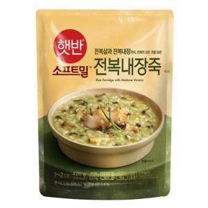 햇반 소프트밀 전복내장죽 420g / 비비고죽