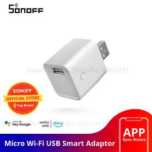 SONOFF 마이크로 5V 무선 USB 스마트 어댑터 Wifi 미니 전원 스위치 eWeLink 앱 Alexa Google Home 홈 작동