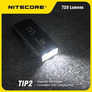 NITECORE TIP2 손전등 키체인 미니 라이트 듀얼 코어 XP-G3 S3 USB 충전식 720 루멘 포켓 토치 내장 배터리