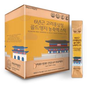 개성고려삼인 6년근 고려홍삼정 골드영지 홍삼 스틱, 12g, 100개입, 1개